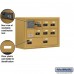 Salsbury Cell Phone Storage Locker - with Front Access Panel - 3 Door High Unit (8 Inch Deep Compartments) - 8 A Doors (7 usable) and 2 B Doors - Gold - Surface Mounted - Resettable Combination Locks
